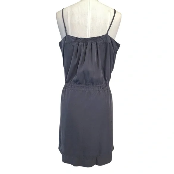 ❤️ GAP Charcoal Gray Drawstring Tie Waist Mini Dress - Picture 5 of 8